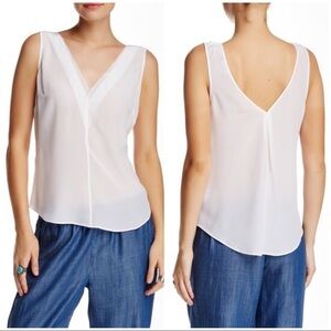 NWT Tart Collections Olivia Silk Tank XS White